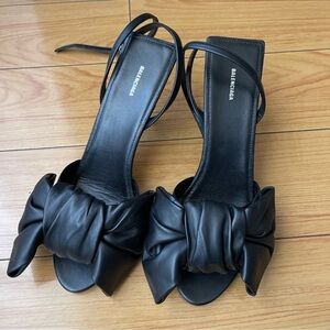 Balenciaga Black Leather Sandals